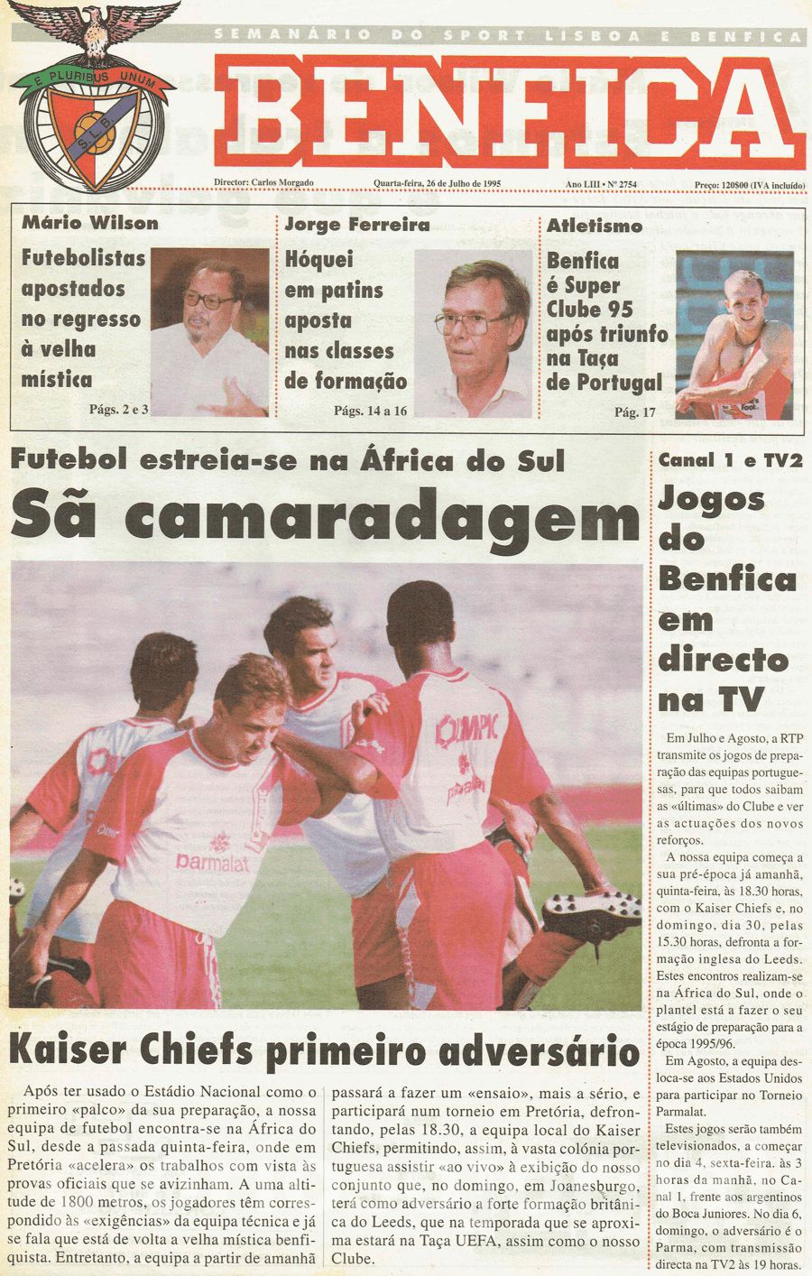 jornal o benfica 2754 1995-07-26